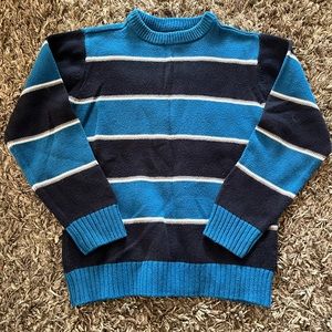Children’s Place Size 7/8 Navy/Blue Striped Dress Sweater, good used cond